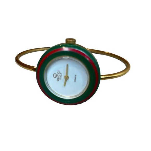 Vintage Gucci Bezel Gold Bangle Watch - Picture 3 of 7